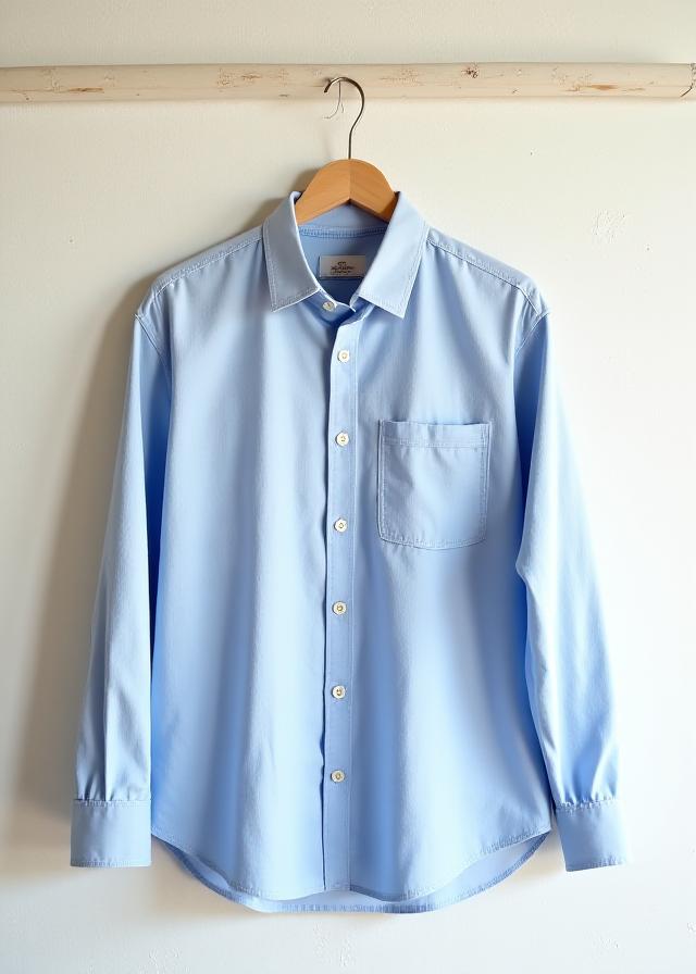 Camicia in lino azzurro mare